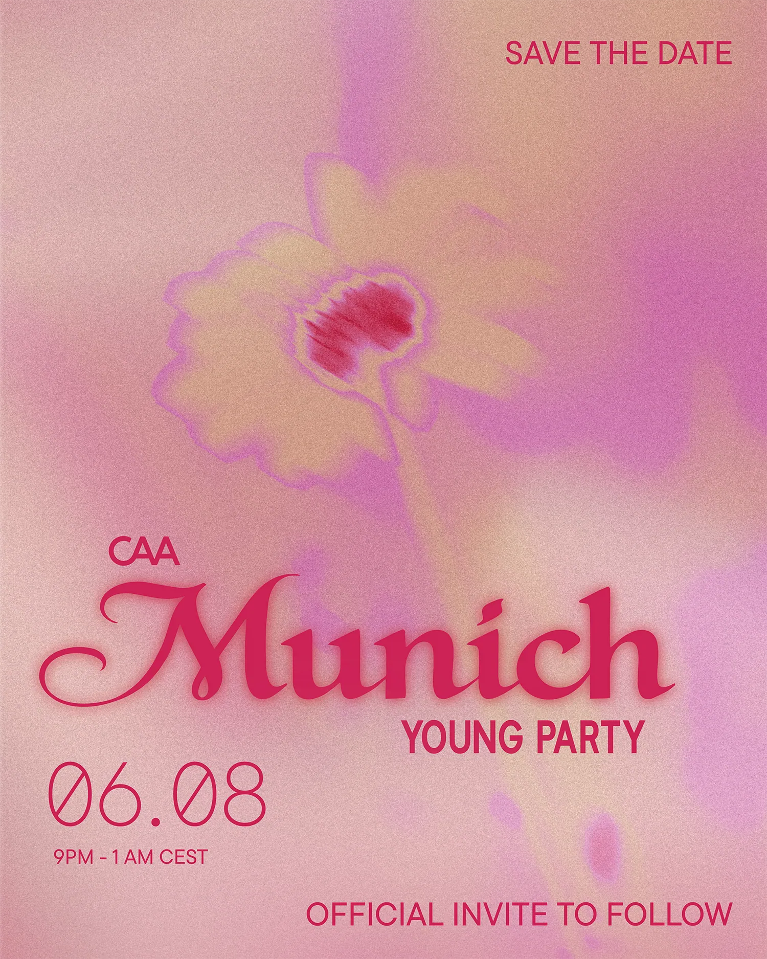 CAA Munich Young Party invitation